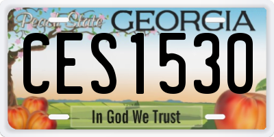 GA license plate CES1530