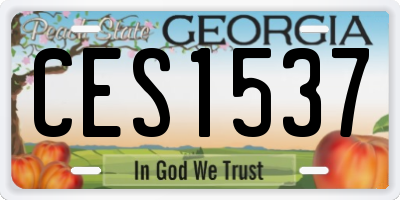 GA license plate CES1537