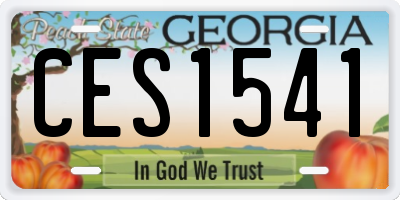 GA license plate CES1541