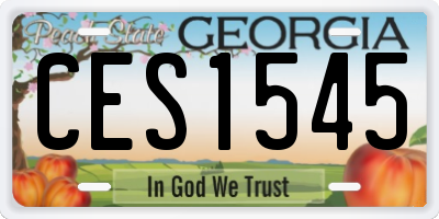 GA license plate CES1545