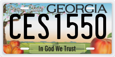 GA license plate CES1550