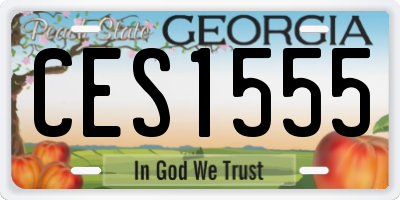 GA license plate CES1555