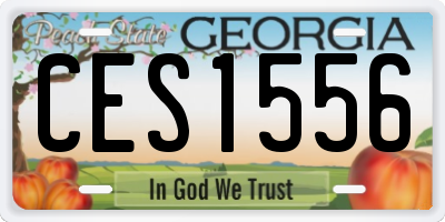 GA license plate CES1556