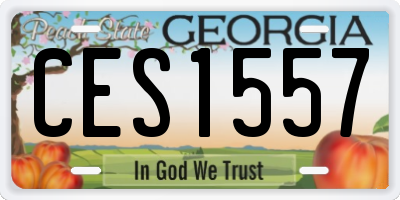 GA license plate CES1557