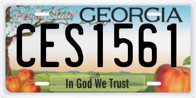 GA license plate CES1561
