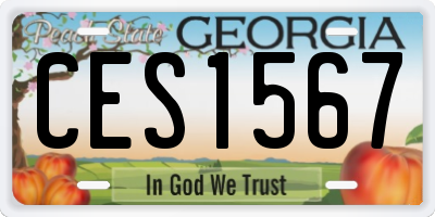 GA license plate CES1567