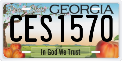 GA license plate CES1570