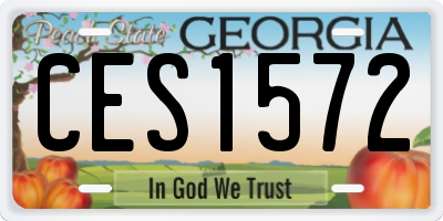 GA license plate CES1572