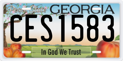 GA license plate CES1583