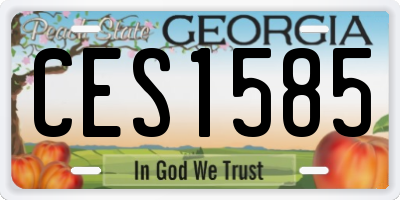 GA license plate CES1585