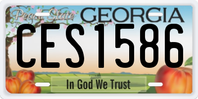 GA license plate CES1586