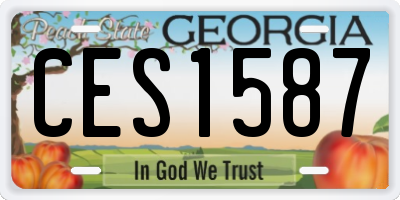 GA license plate CES1587