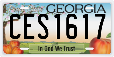 GA license plate CES1617