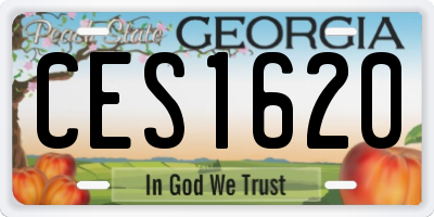 GA license plate CES1620