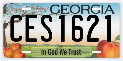 GA license plate CES1621