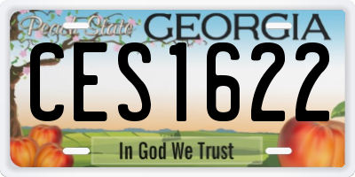 GA license plate CES1622