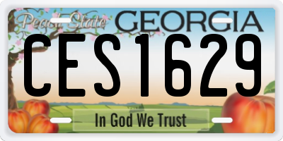GA license plate CES1629