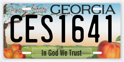 GA license plate CES1641