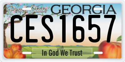 GA license plate CES1657