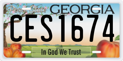 GA license plate CES1674