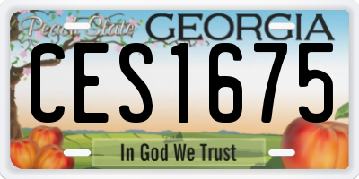 GA license plate CES1675