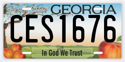 GA license plate CES1676