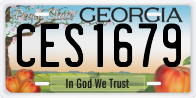 GA license plate CES1679