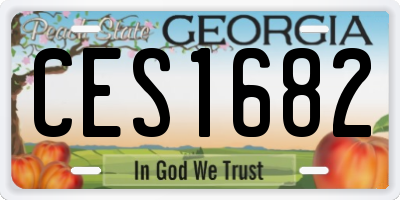 GA license plate CES1682