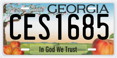 GA license plate CES1685