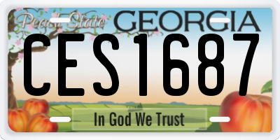GA license plate CES1687