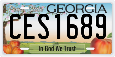 GA license plate CES1689