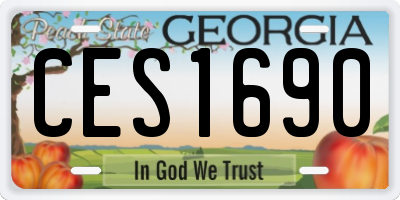 GA license plate CES1690