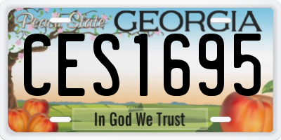 GA license plate CES1695