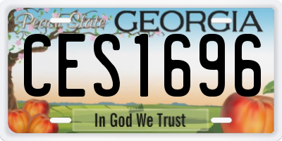 GA license plate CES1696