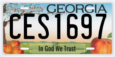 GA license plate CES1697