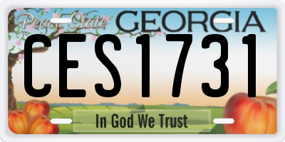 GA license plate CES1731