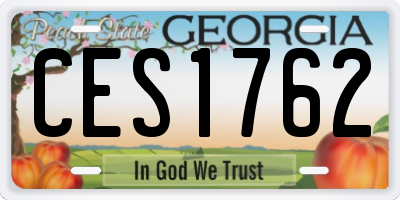 GA license plate CES1762