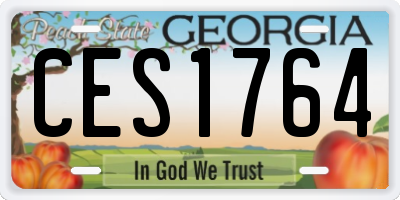 GA license plate CES1764