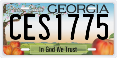 GA license plate CES1775