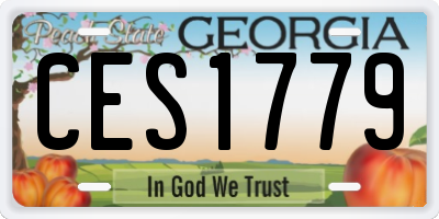 GA license plate CES1779