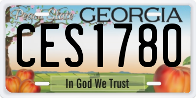 GA license plate CES1780