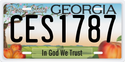 GA license plate CES1787