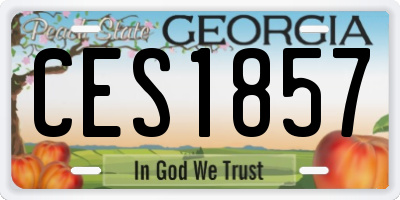 GA license plate CES1857