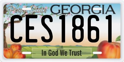GA license plate CES1861