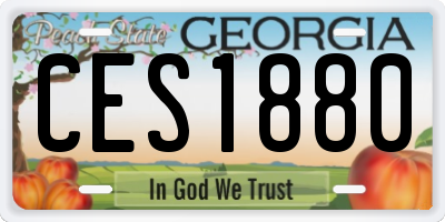 GA license plate CES1880