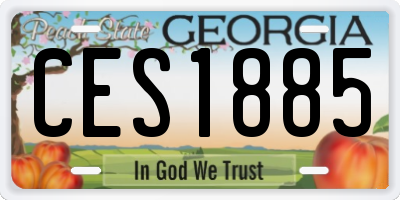 GA license plate CES1885
