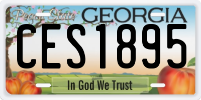 GA license plate CES1895