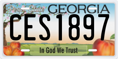 GA license plate CES1897