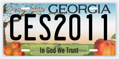 GA license plate CES2011