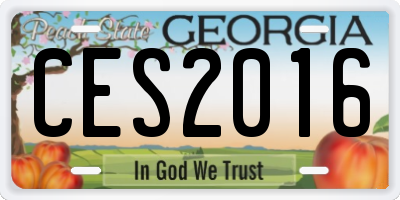 GA license plate CES2016